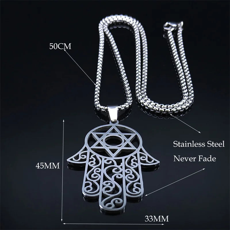 Hand Of Fatima Star Of David Necklaces