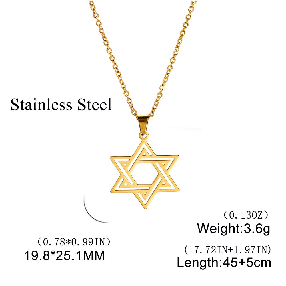 Jewish Magen Star Of David Pendant Necklace