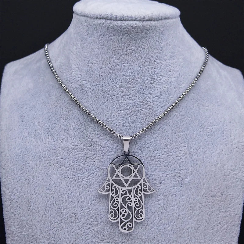 Hand Of Fatima Star Of David Necklaces