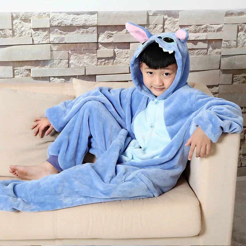 Disney Stitch One-Piece Winter Pajamas Set
