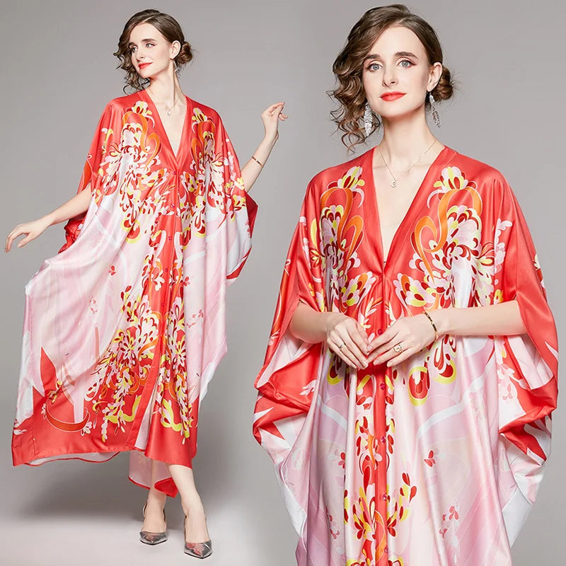 Vintage Floral Print Collar Dress