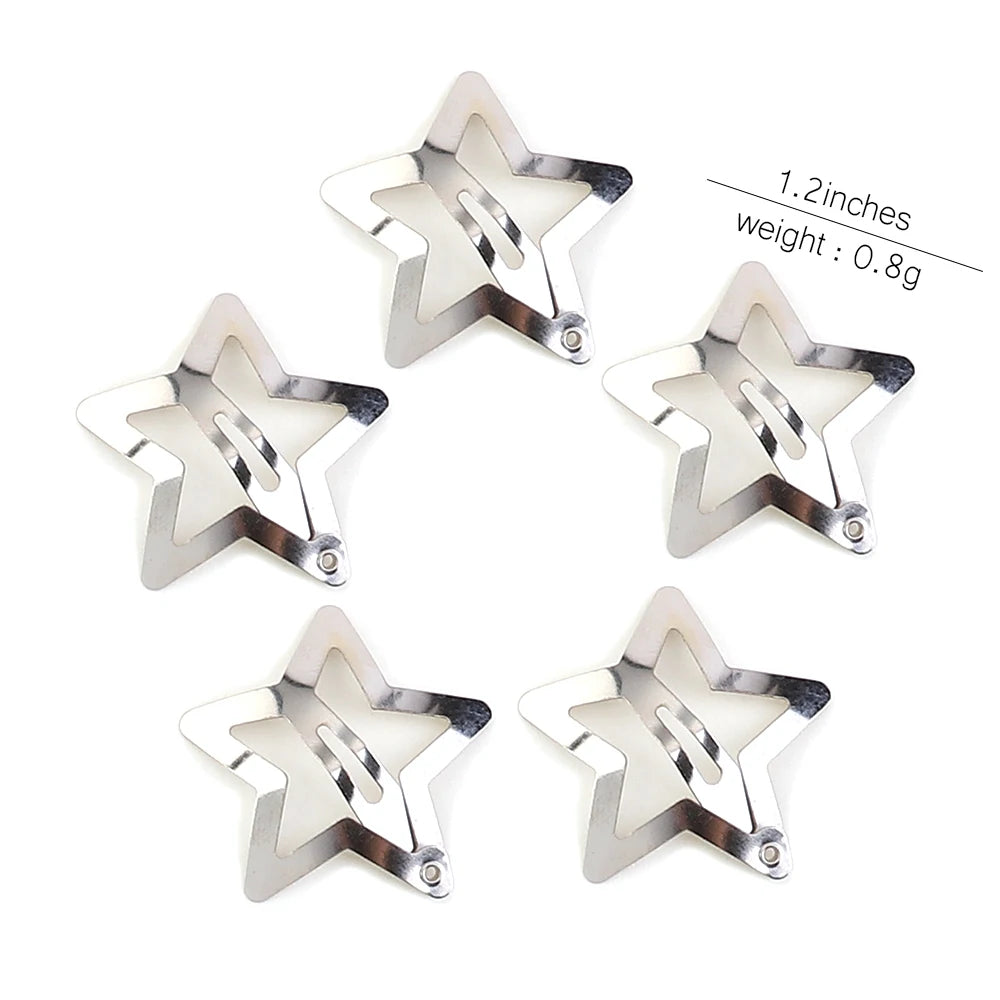 Woman's Cute Metal Star Hair Clips