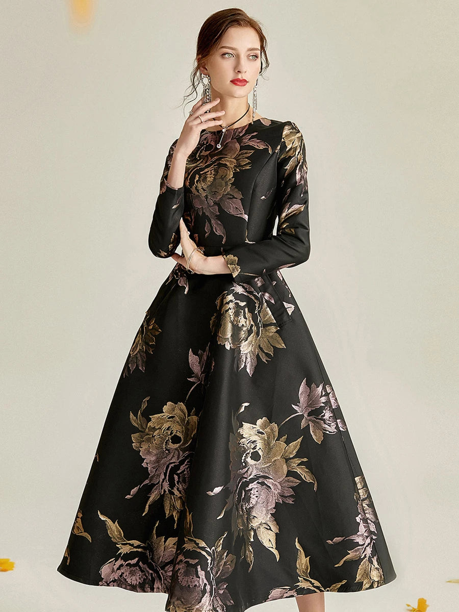 Long Sleeve Maxi Floral Dress
