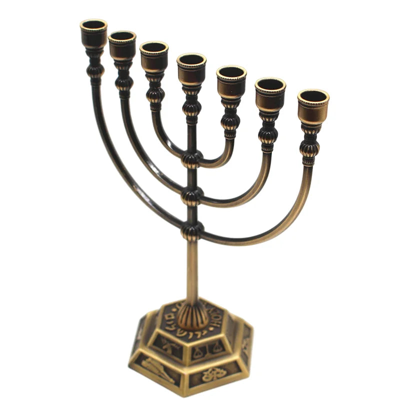 7 Bracnh Religious Menorah Candlesticks Home Decoration