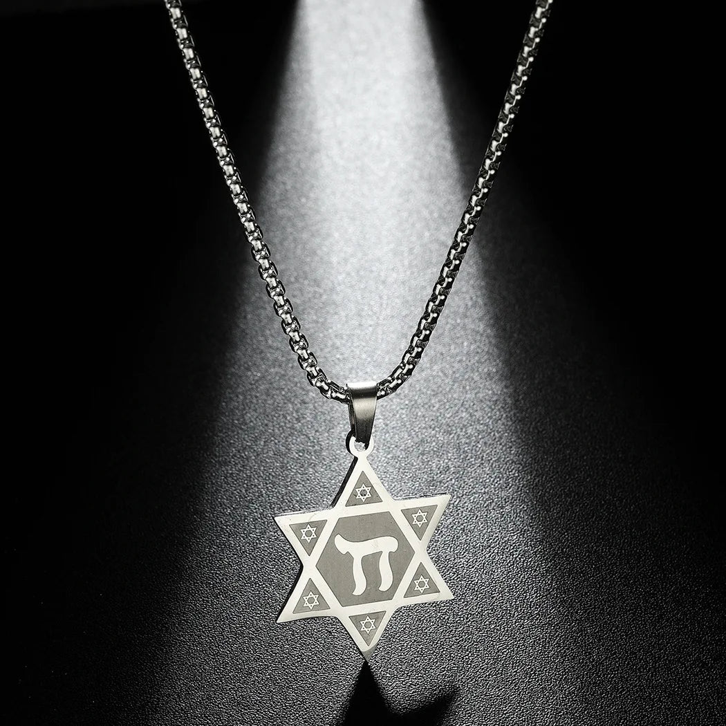 David Star Jewish Stainless Steel Necklace