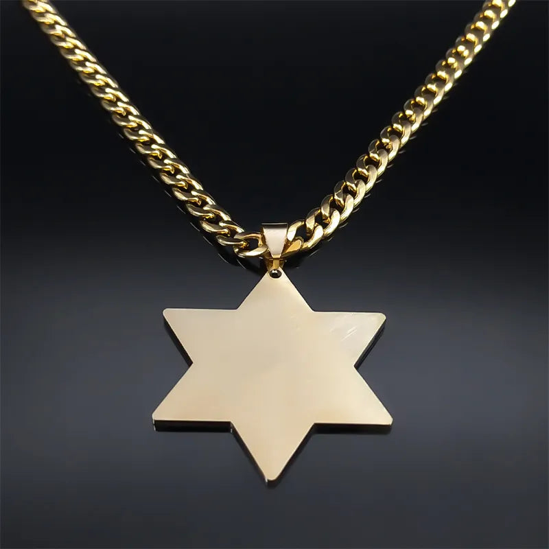 Star of David Magen David Stainless Steel Necklace