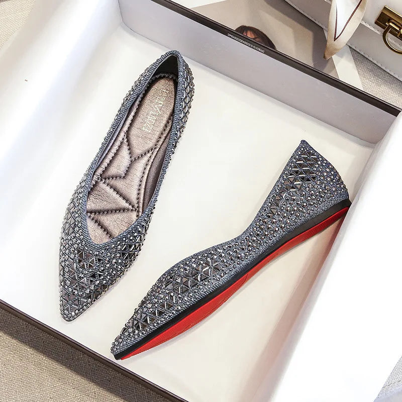 Rhinestones Rivet-Studded Slip-ons Chic Dress Shoes