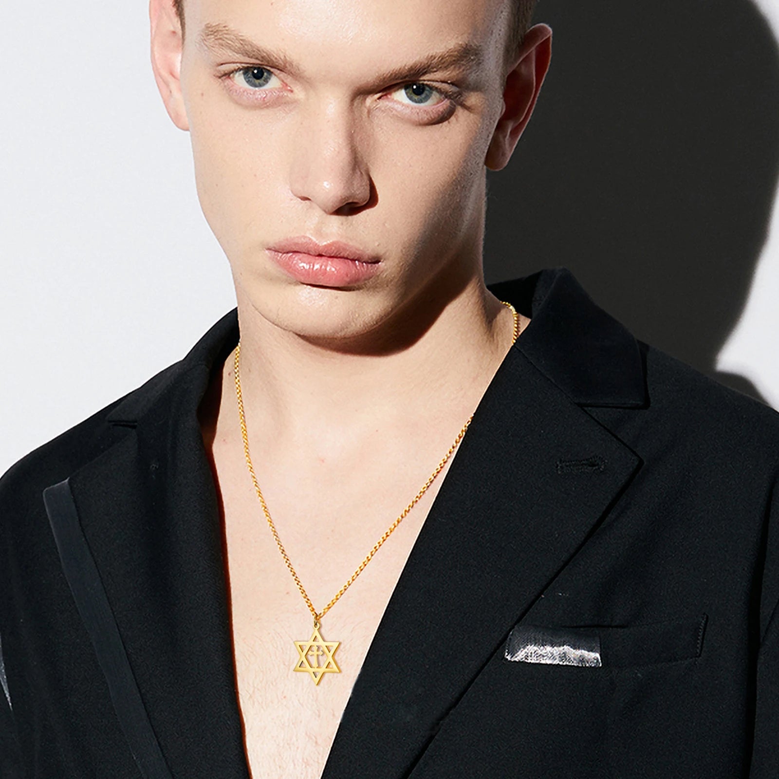 Trendy Magen Cross Charm Choker Jewelry Necklace