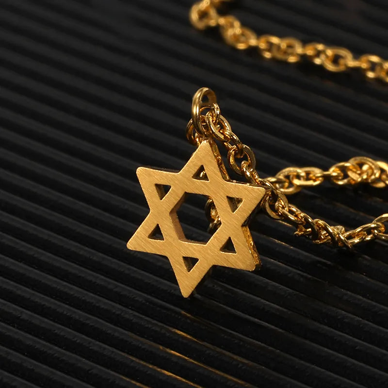 Retro Jewish Jewelry Star Of David Pendant Necklace