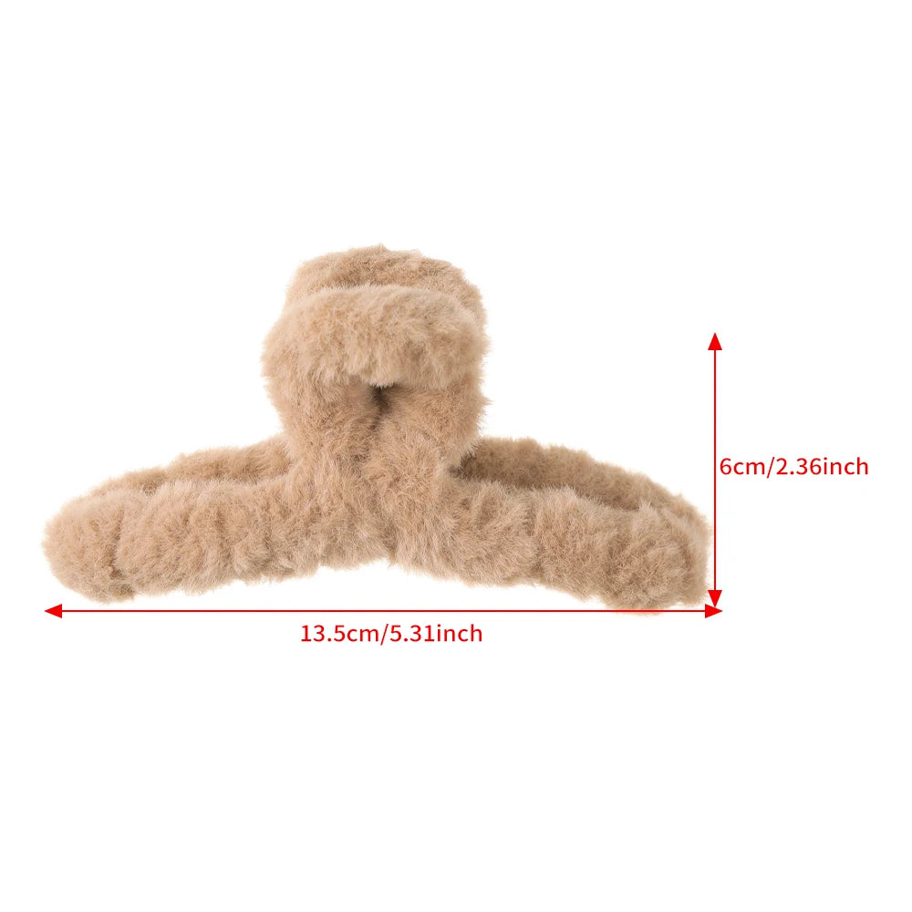 Woman's Plush Hair Claw Shark Clip