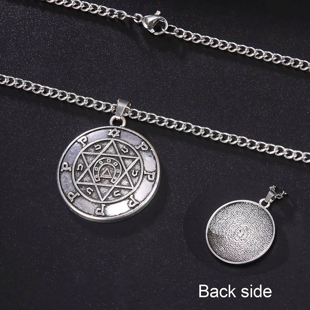 Star of David Inscription Hexagram Pendant Necklace