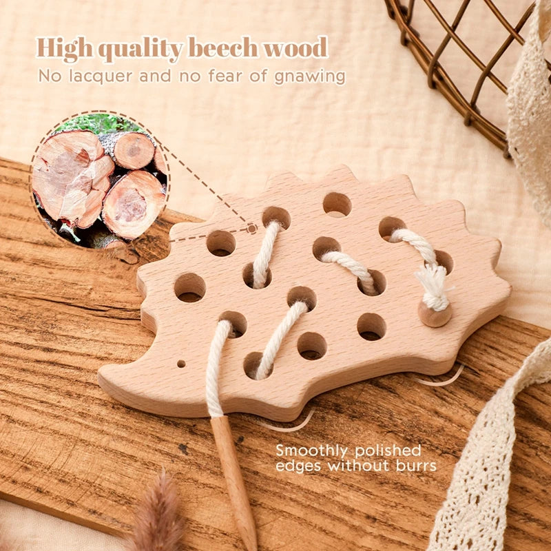 Wooden Hedgehog Board Montessori Educational Game