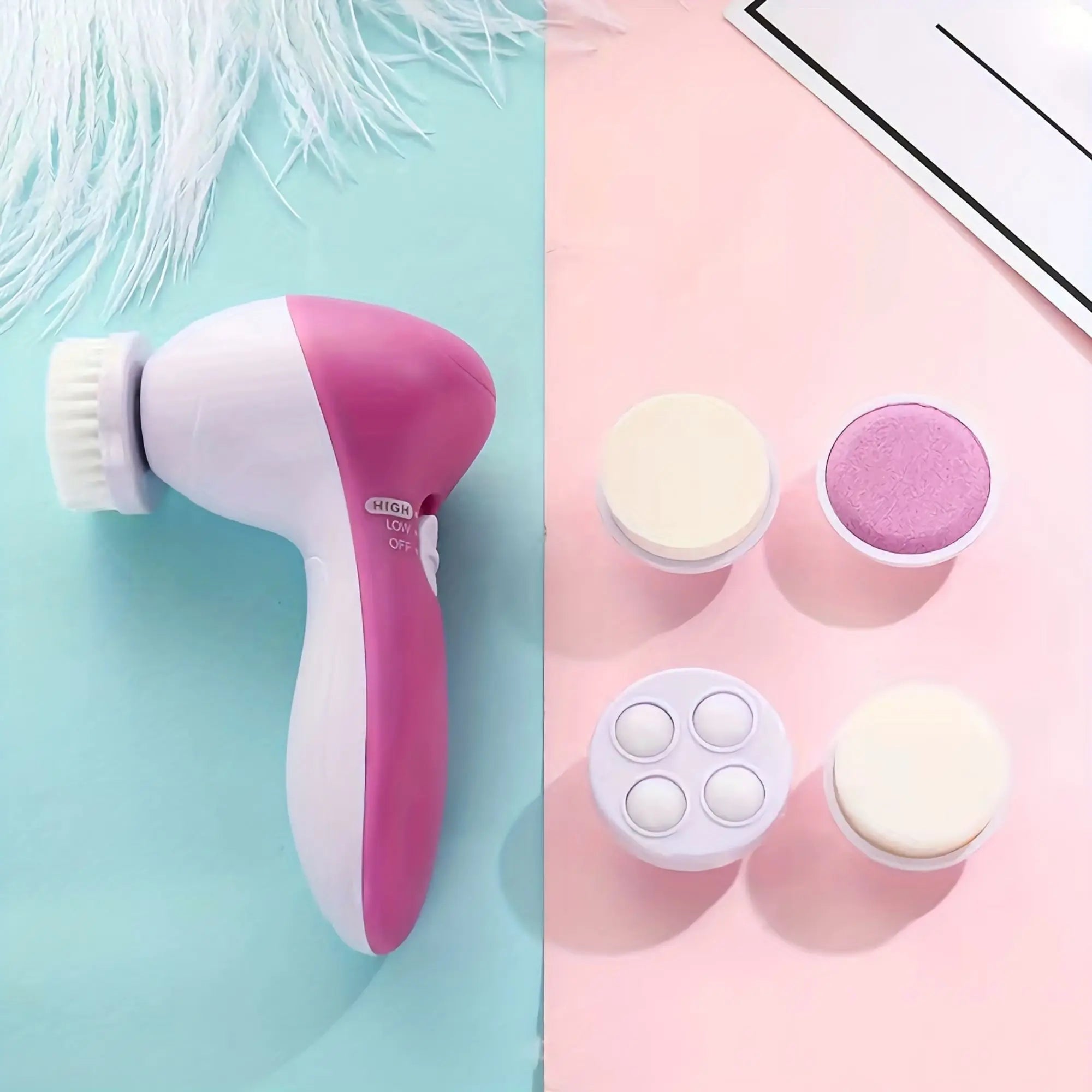 Electric 5-in-1 Facial Cleansing Brush