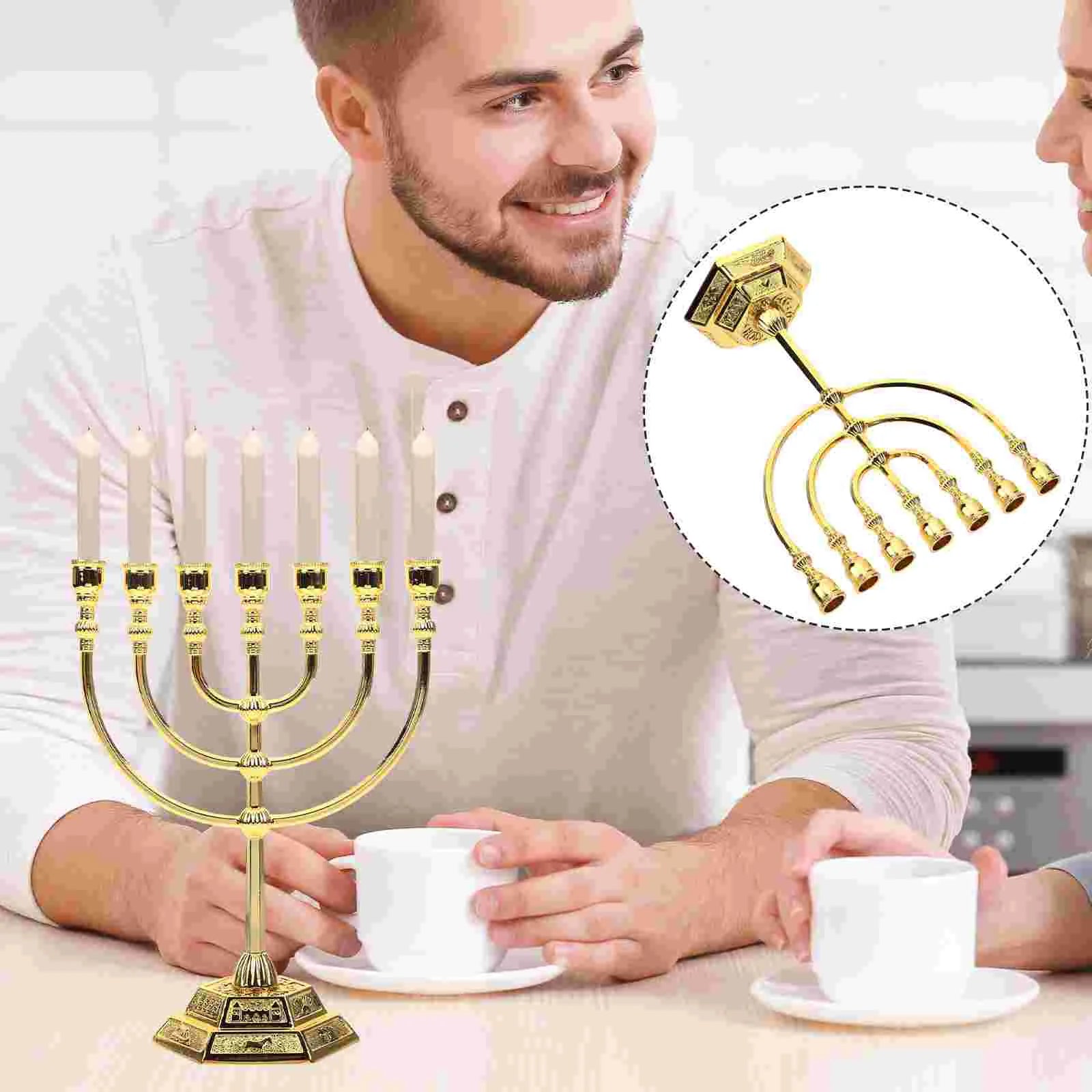 Jewish Bed Candlestick Menorah Stand Holders