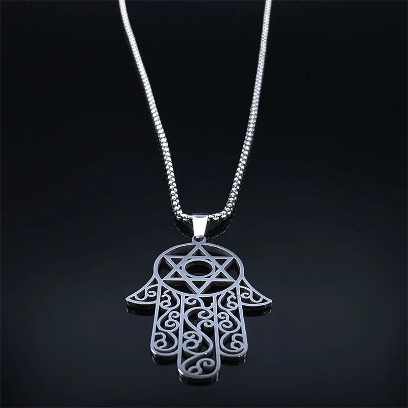 Hand Of Fatima Star Of David Necklaces