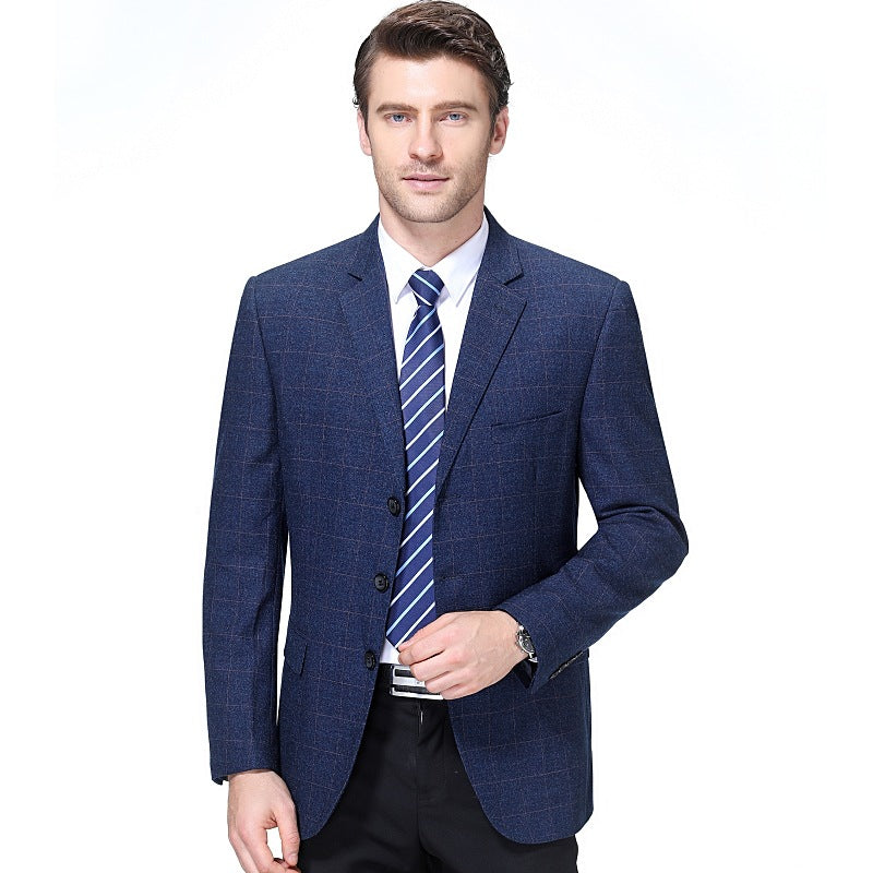 Korean Version Of Slim High-grade Men's Coat Plaid