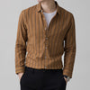 Spring And Autumn New Middle-aged And Young Men's Long-sleeved Striped Shirt Light Business