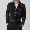 Spring And Autumn New Middle-aged And Young Men's Long-sleeved Striped Shirt Light Business