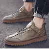 British Style All Match High Top Leather Shoes Men