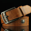 Men's Denim Casual Hollow Rivet Wide Belt